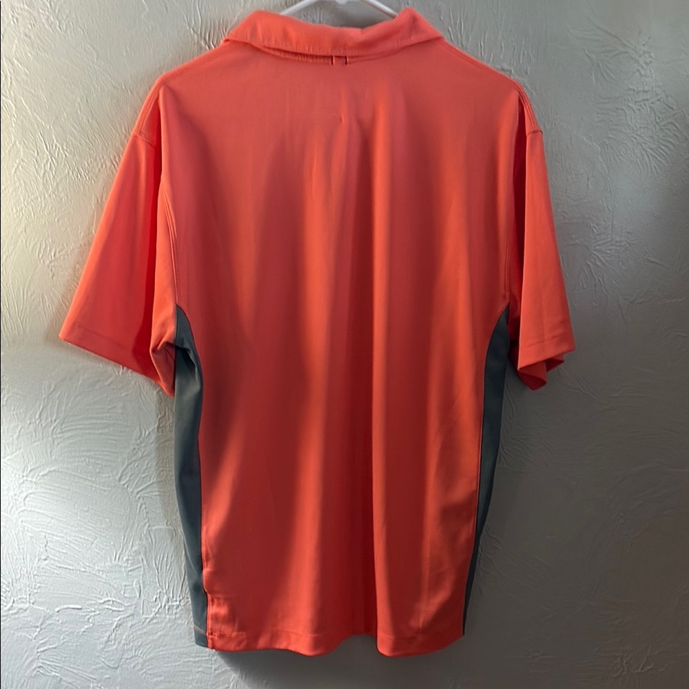 Nike Golf Tour Performance Dri-Fit-Orange and Gray Polo Shirt - Picture 5 of 5